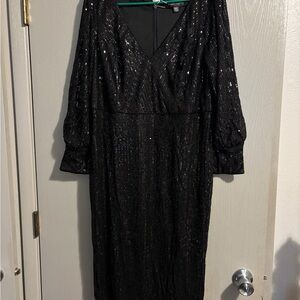 Ever Pretty Black Sequin Long Sleeve Dress